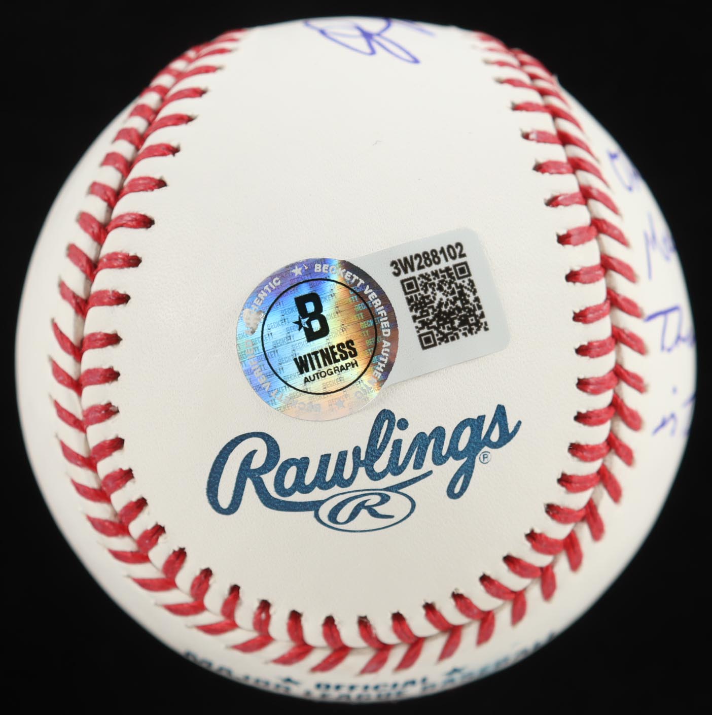 John Rocker Signed OML Baseball Inscribed "Only Thing More American Than Baseball is Trump!" (Beckett) at PristineAuction.com John Rocker Signed OML Baseball Inscribed "Only Thing More American Than Baseball is Trump!" (Beckett) at PristineAuction.com