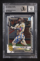 Fernando Tatis Jr. Signed 2021 Bowman Chrome #20 (BGS | Auto 10) at PristineAuction.com