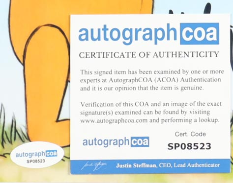 Mark Henn Signed "Winnie the Pooh" 8x10 Photo (ACOA) at PristineAuction.com Mark Henn Signed "Winnie the Pooh" 8x10 Photo (ACOA) at PristineAuction.com