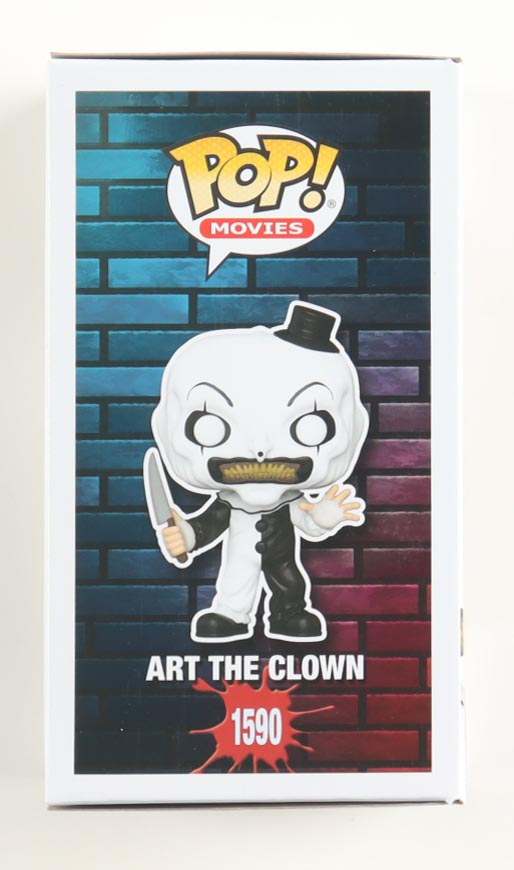 David Howard Thornton Signed "Terrifier" #1590 Art The Clown Funko Pop! Vinyl Figure Inscribed "Art The Clown" (JSA) at PristineAuction.com David Howard Thornton Signed "Terrifier" #1590 Art The Clown Funko Pop! Vinyl Figure Inscribed "Art The Clown" (JSA) at PristineAuction.com