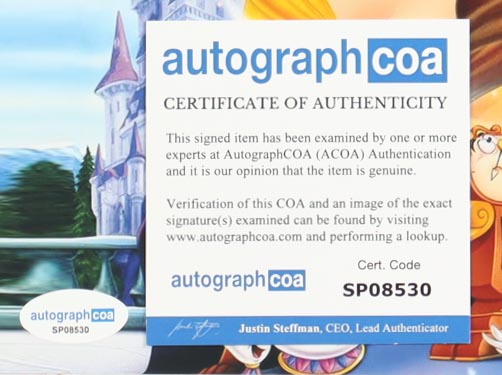 Mark Henn Signed "Beauty and the Beast" 8x10 Photo (ACOA) at PristineAuction.com Mark Henn Signed "Beauty and the Beast" 8x10 Photo (ACOA) at PristineAuction.com