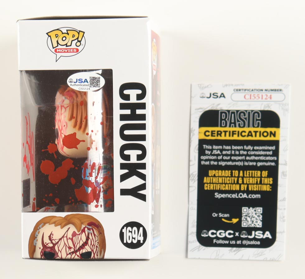 Alex Vincent Signed "Chucky" #1694 Chucky Funko Pop! Vinyl Figure Inscribed "Andy" (JSA) at PristineAuction.com Alex Vincent Signed "Chucky" #1694 Chucky Funko Pop! Vinyl Figure Inscribed "Andy" (JSA) at PristineAuction.com