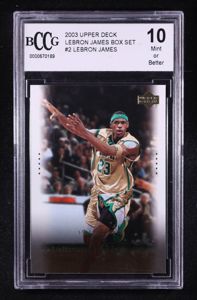 LeBron James 2003 Upper Deck LeBron James Box Set #2 /State Champs RC (BCCG 10) at PristineAuction.com LeBron James 2003 Upper Deck LeBron James Box Set #2 /State Champs RC (BCCG 10) at PristineAuction.com