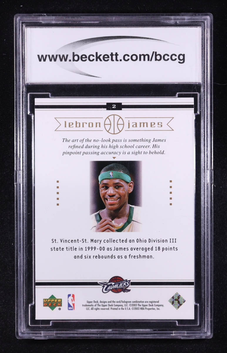 LeBron James 2003 Upper Deck LeBron James Box Set #2 /State Champs RC (BCCG 10) at PristineAuction.com LeBron James 2003 Upper Deck LeBron James Box Set #2 /State Champs RC (BCCG 10) at PristineAuction.com