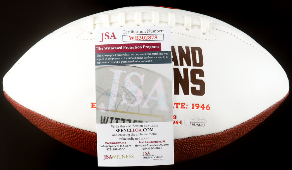 Jerome Ford Signed Browns Logo Football (JSA) at PristineAuction.com Jerome Ford Signed Browns Logo Football (JSA) at PristineAuction.com