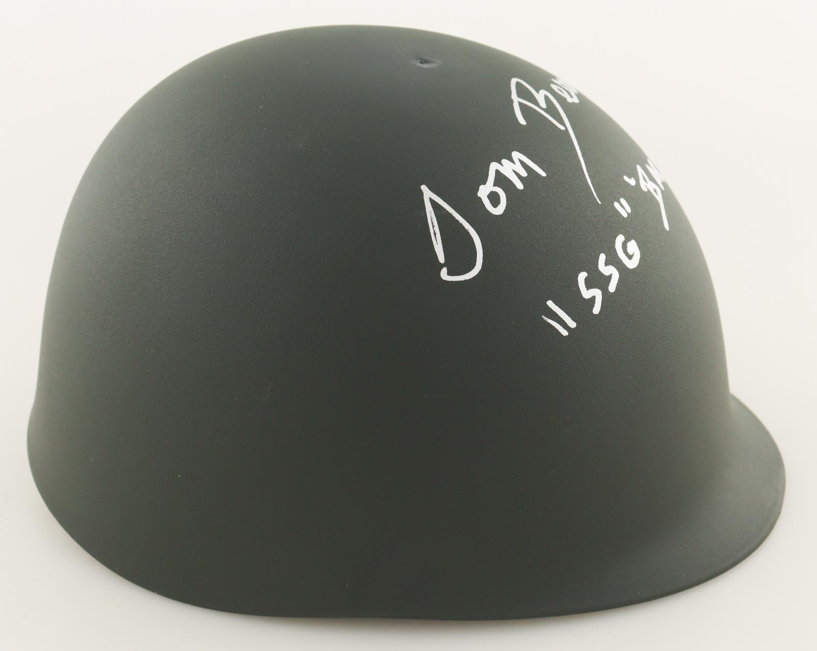 Tom Berenger Signed "Platoon" Replica Army Helmet Inscribed "'Ssgt. Barnes'" (JSA) at PristineAuction.com Tom Berenger Signed "Platoon" Replica Army Helmet Inscribed "'Ssgt. Barnes'" (JSA) at PristineAuction.com