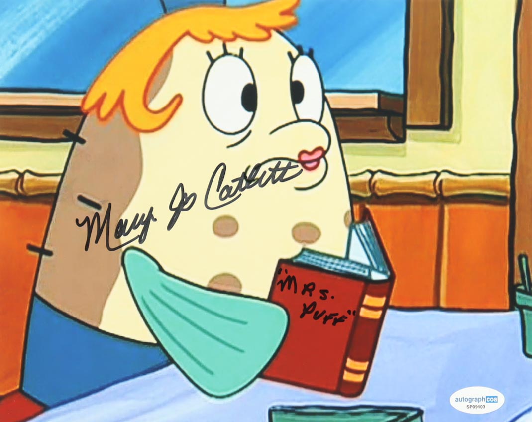 Mary Jo Catlett Signed "SpongeBob SquarePants" 8x10 Photo Inscribed "'Mrs. Puff'" (ACOA) at PristineAuction.com Mary Jo Catlett Signed "SpongeBob SquarePants" 8x10 Photo Inscribed "'Mrs. Puff'" (ACOA) at PristineAuction.com