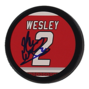 Glen Wesley Signed Hurricanes Logo Hockey Puck (JSA) at PristineAuction.com Glen Wesley Signed Hurricanes Logo Hockey Puck (JSA) at PristineAuction.com