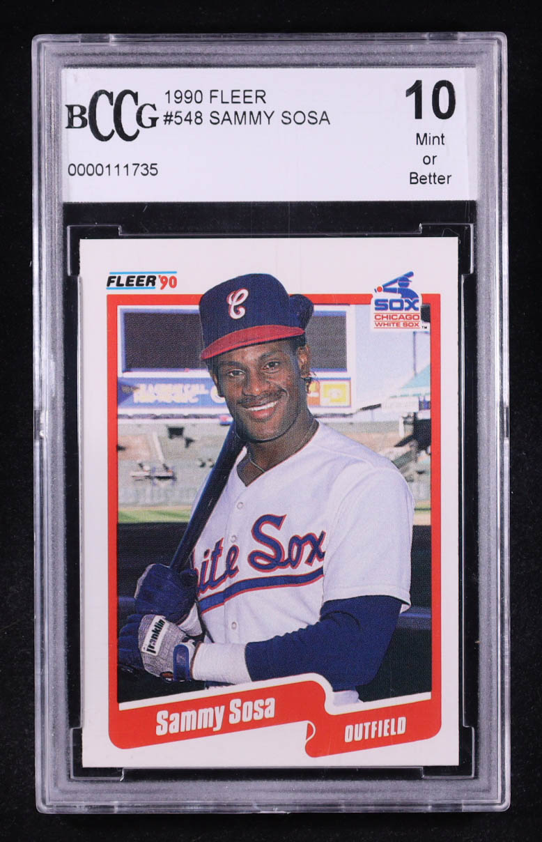 Sammy Sosa 1990 Fleer #548 RC (BCCG 10) at PristineAuction.com Sammy Sosa 1990 Fleer #548 RC (BCCG 10) at PristineAuction.com