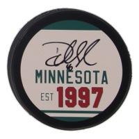 Devan Dubnyk Signed Wild Logo Hockey Puck (JSA) at PristineAuction.com