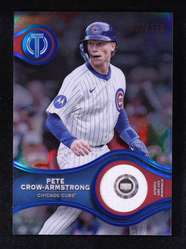 Pete Crow-Armstrong 2025 Topps Tribute Stamp of Approval Relics Blue #SOAPCA #006/150 at PristineAuction.com Pete Crow-Armstrong 2025 Topps Tribute Stamp of Approval Relics Blue #SOAPCA #006/150 at PristineAuction.com