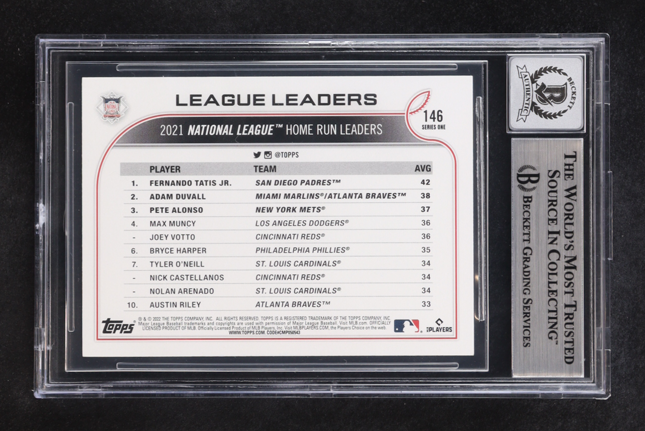 Fernando Tatis Jr. Signed 2022 Topps LL #146 (BGS | Auto 10) at PristineAuction.com Fernando Tatis Jr. Signed 2022 Topps LL #146 (BGS | Auto 10) at PristineAuction.com