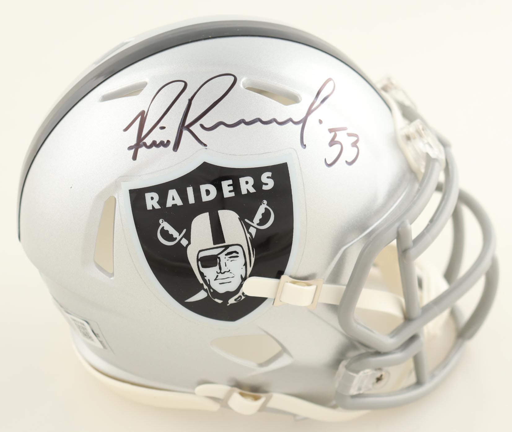 Bill Romanowski Signed Raiders Speed Mini Helmet (Beckett) at PristineAuction.com Bill Romanowski Signed Raiders Speed Mini Helmet (Beckett) at PristineAuction.com