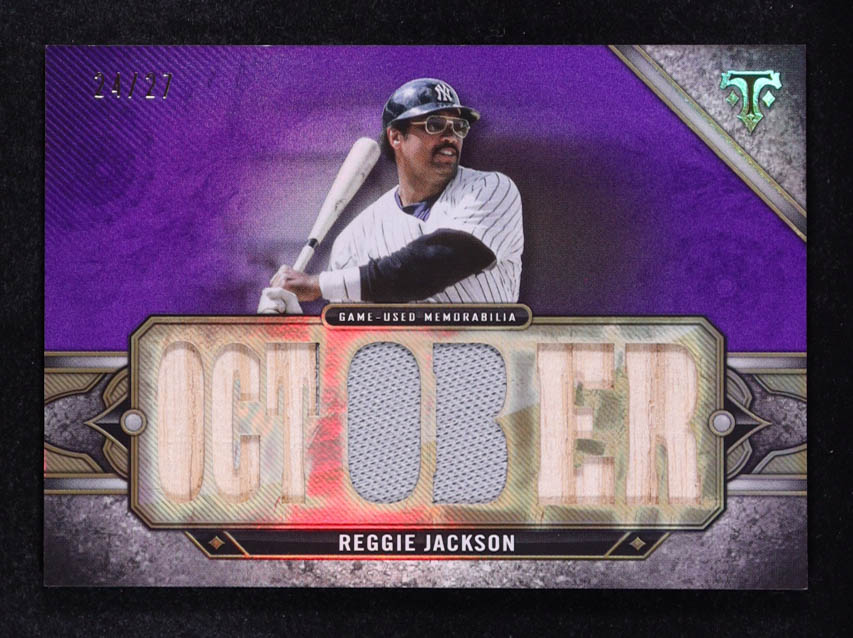 Reggie Jackson 2024 Topps Triple Threads Legend Relics Amethyst #RLRJN #24/27 at PristineAuction.com Reggie Jackson 2024 Topps Triple Threads Legend Relics Amethyst #RLRJN #24/27 at PristineAuction.com