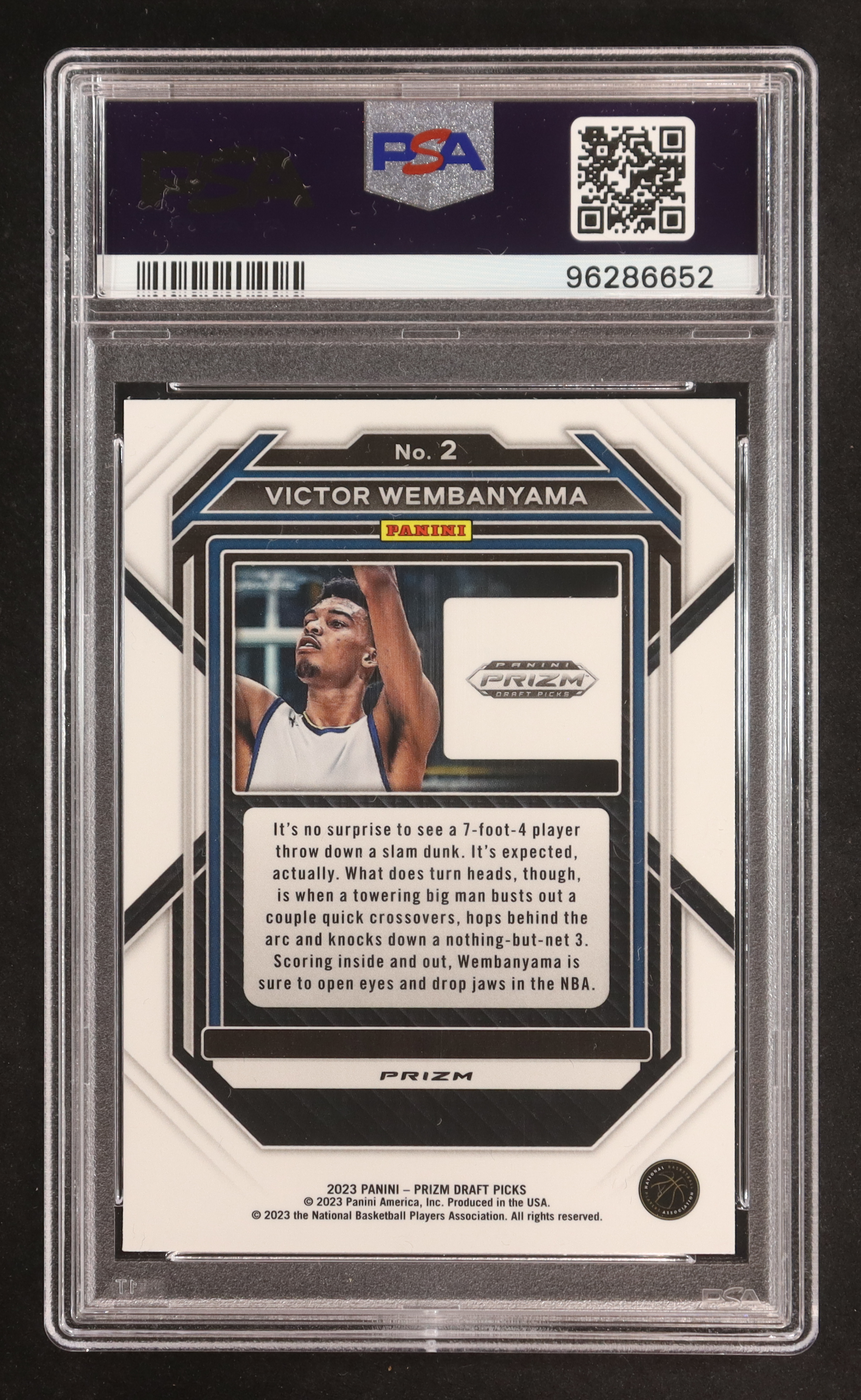 Victor Wembanyama 2023-24 Panini Prizm Draft Picks Prizms Green #2 RC (PSA 10) at PristineAuction.com Victor Wembanyama 2023-24 Panini Prizm Draft Picks Prizms Green #2 RC (PSA 10) at PristineAuction.com