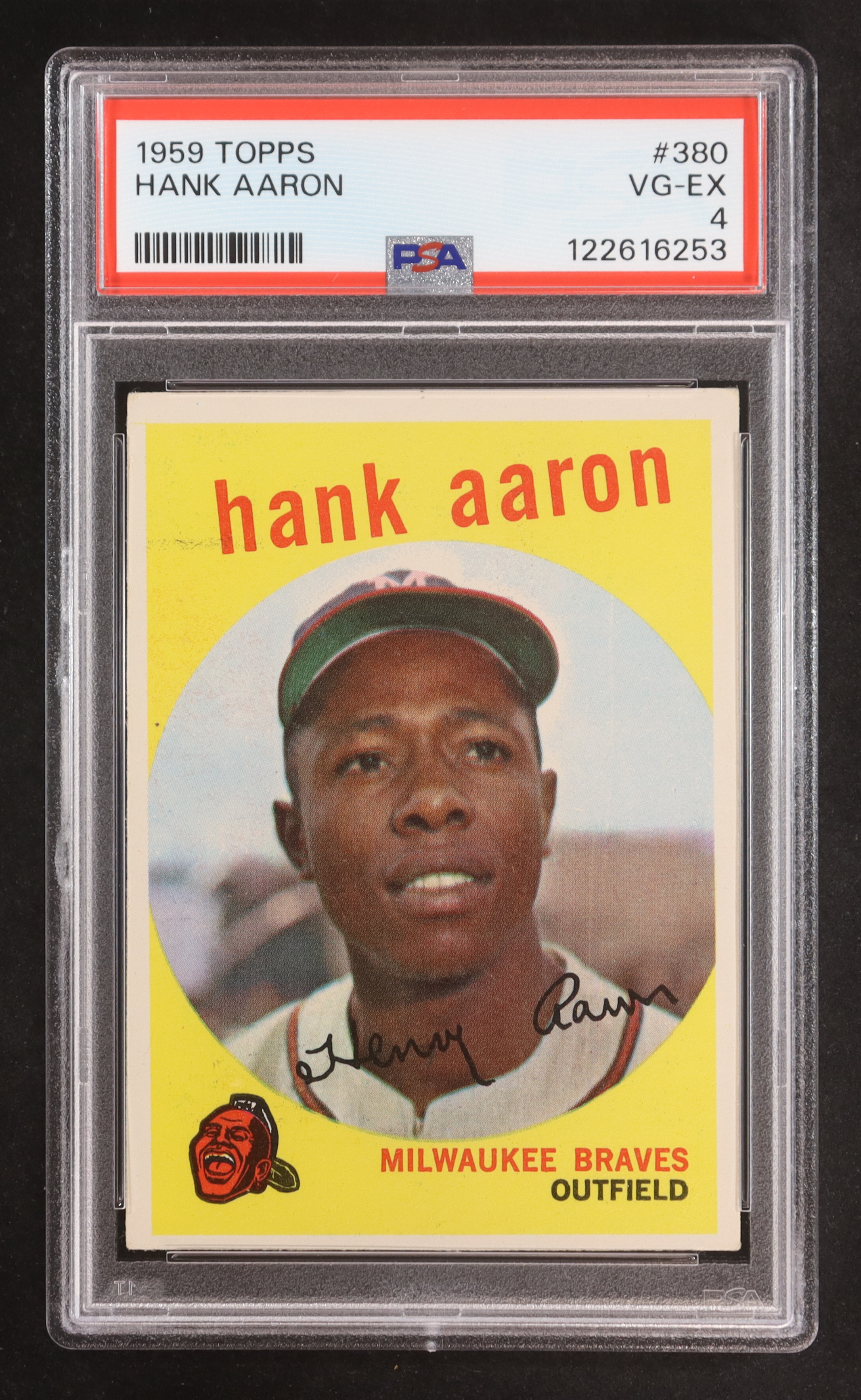 Hank Aaron 1959 Topps #380 (PSA 4) at PristineAuction.com Hank Aaron 1959 Topps #380 (PSA 4) at PristineAuction.com