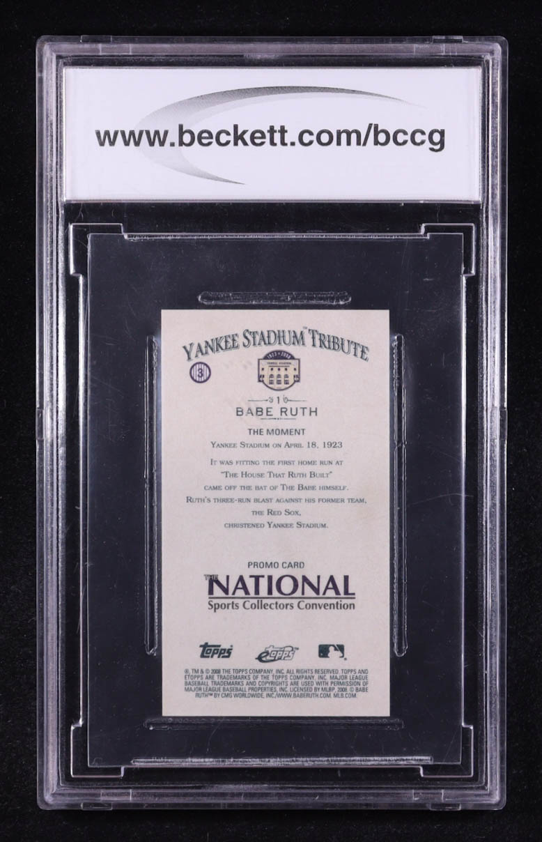 Babe Ruth 2008 Topps Allen & Ginter National Convention #1 (BCCG 10) at PristineAuction.com Babe Ruth 2008 Topps Allen & Ginter National Convention #1 (BCCG 10) at PristineAuction.com