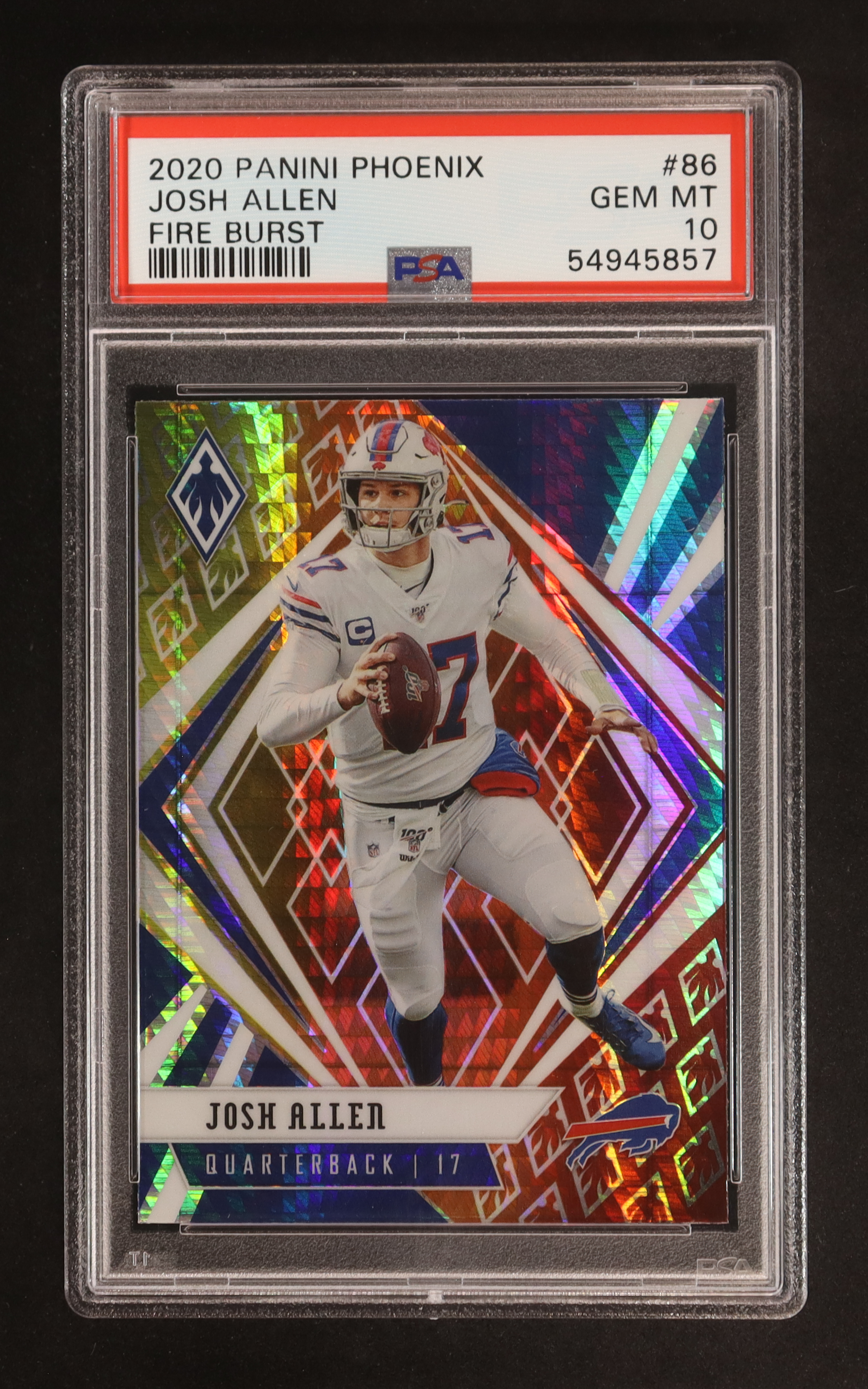 Josh Allen 2020 Panini Phoenix Fire Burst #86 (PSA 10) at PristineAuction.com Josh Allen 2020 Panini Phoenix Fire Burst #86 (PSA 10) at PristineAuction.com