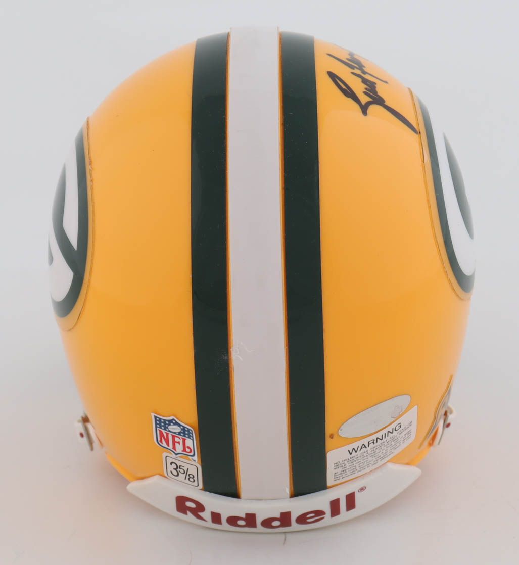 Brett Favre Signed Packers Mini Helmet (Steiner) at PristineAuction.com Brett Favre Signed Packers Mini Helmet (Steiner) at PristineAuction.com