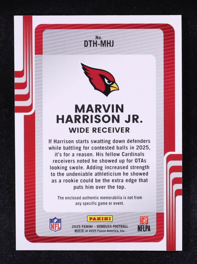 Marvin Harrison Jr. 2025 Donruss Threads #2 at PristineAuction.com Marvin Harrison Jr. 2025 Donruss Threads #2 at PristineAuction.com