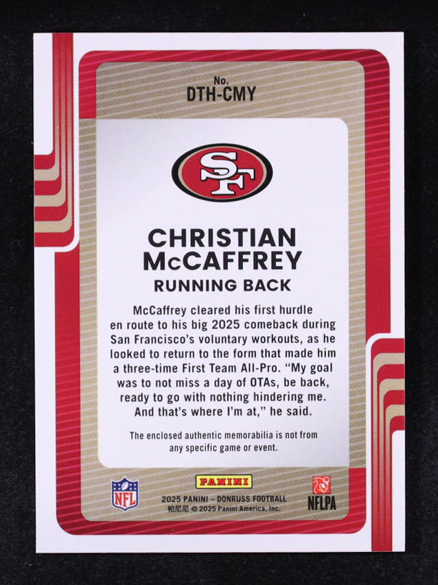 Christian McCaffrey 2025 Donruss Threads #35 at PristineAuction.com Christian McCaffrey 2025 Donruss Threads #35 at PristineAuction.com