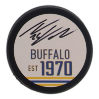 Tomas Vanek Signed Sabres Logo Hockey Puck (JSA) at PristineAuction.com