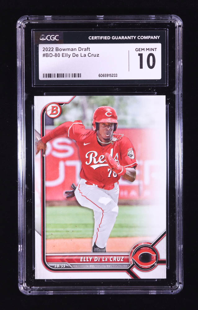 Elly De La Cruz 2022 Bowman Draft #BD80 RC (CGC 10) at PristineAuction.com Elly De La Cruz 2022 Bowman Draft #BD80 RC (CGC 10) at PristineAuction.com