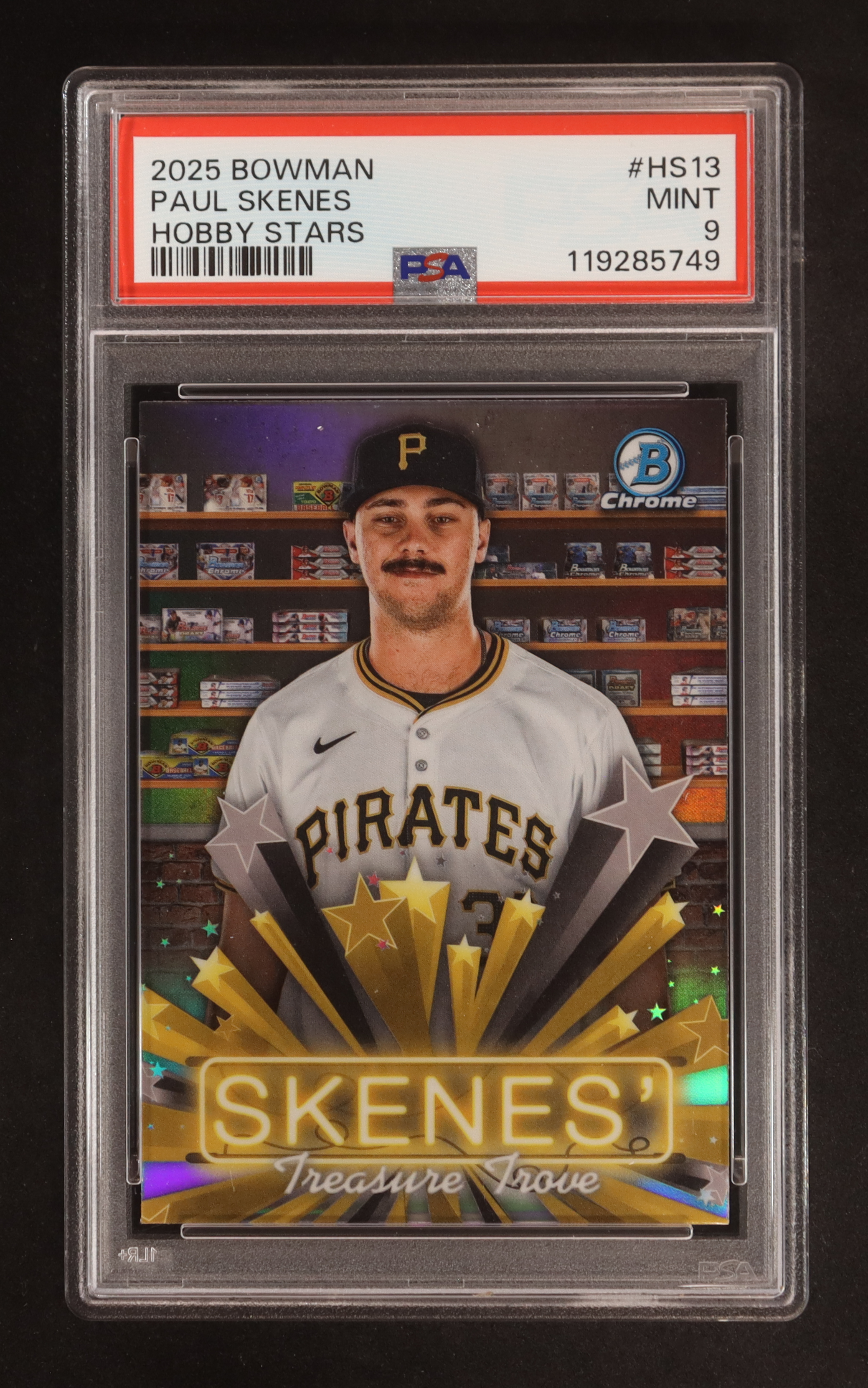 Paul Skenes 2025 Bowman Chrome Hobby Stars #HS13 (PSA 9) at PristineAuction.com Paul Skenes 2025 Bowman Chrome Hobby Stars #HS13 (PSA 9) at PristineAuction.com