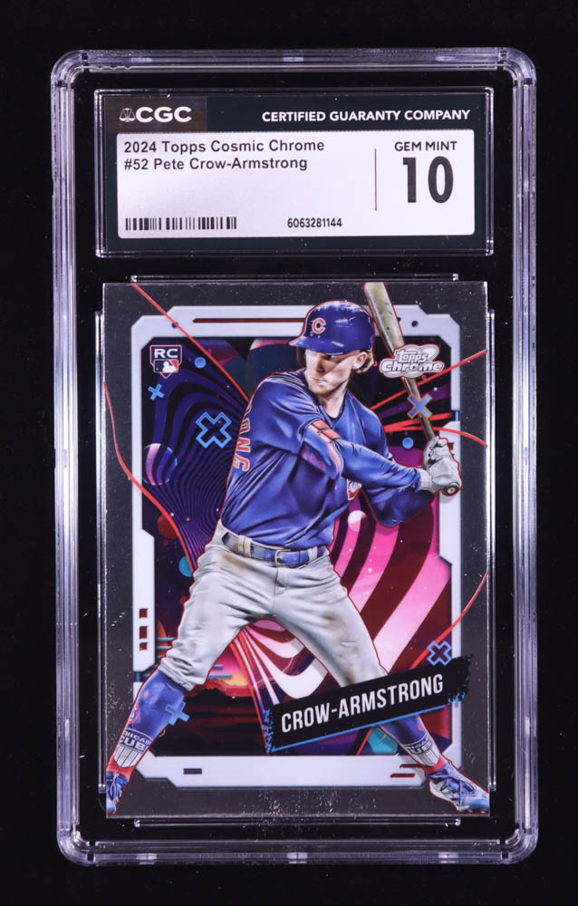 Pete Crow-Armstrong 2024 Topps Cosmic Chrome #52 RC (CGC 10) at PristineAuction.com Pete Crow-Armstrong 2024 Topps Cosmic Chrome #52 RC (CGC 10) at PristineAuction.com
