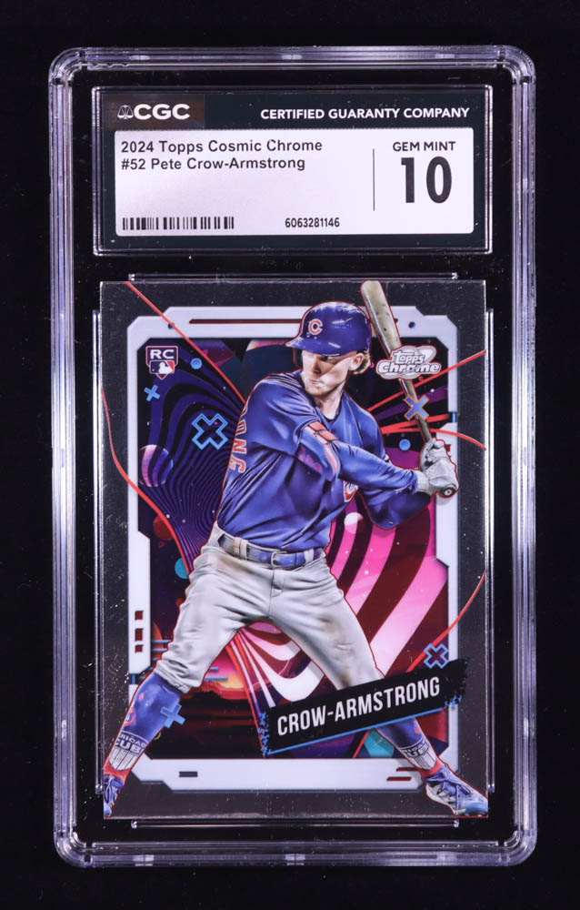 Pete Crow-Armstrong 2024 Topps Cosmic Chrome #52 RC (CGC 10) at PristineAuction.com Pete Crow-Armstrong 2024 Topps Cosmic Chrome #52 RC (CGC 10) at PristineAuction.com