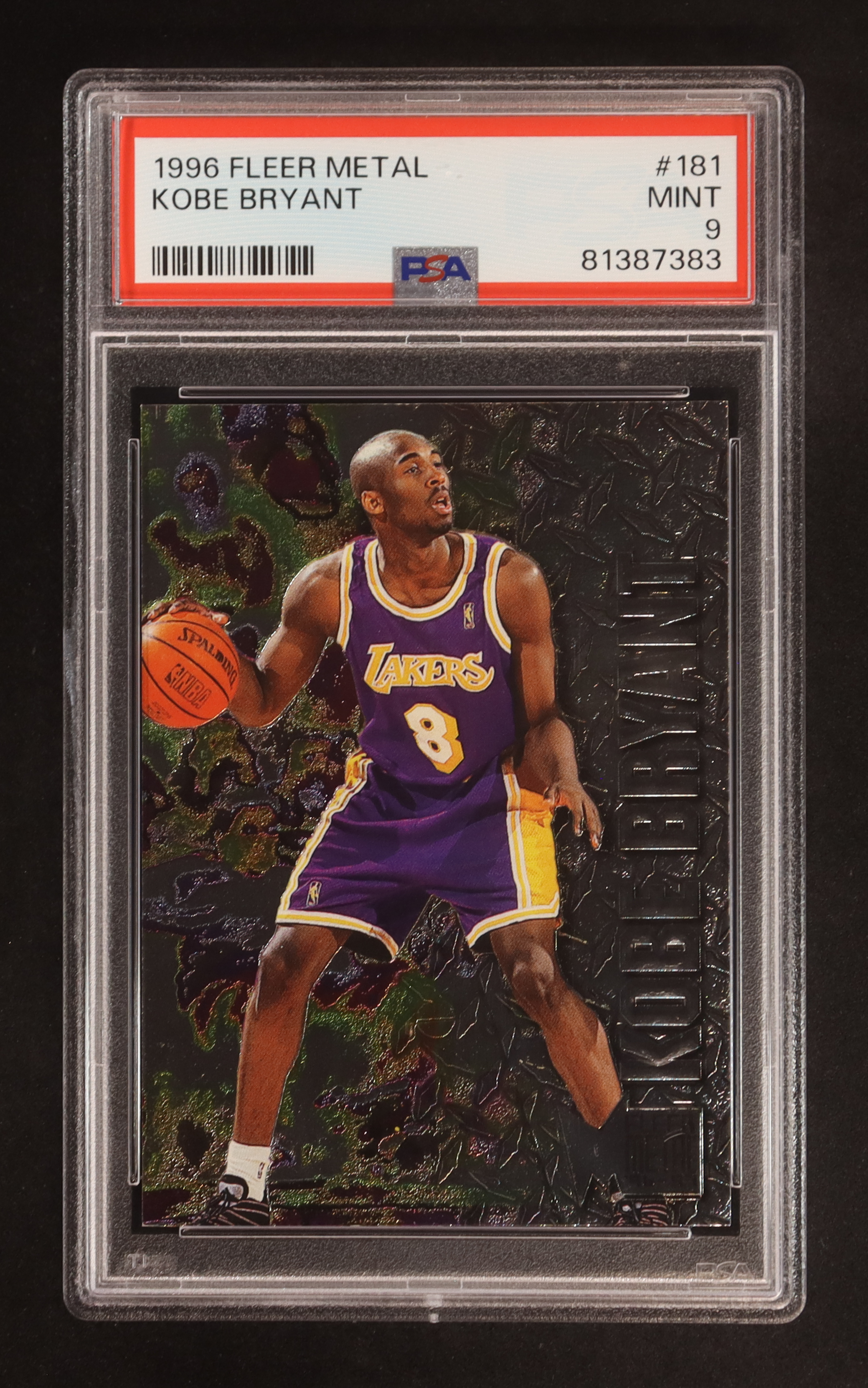 Kobe Bryant 1996-97 Metal #181 RC (PSA 9) at PristineAuction.com Kobe Bryant 1996-97 Metal #181 RC (PSA 9) at PristineAuction.com