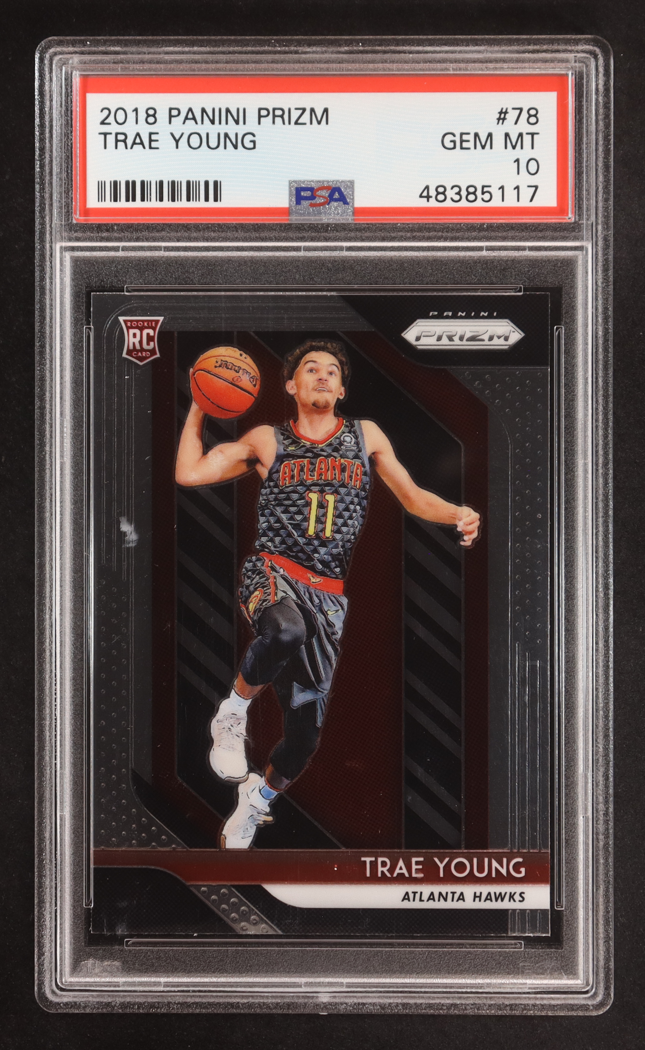 Trae Young 2018-19 Panini Prizm #78 RC (PSA 10) at PristineAuction.com Trae Young 2018-19 Panini Prizm #78 RC (PSA 10) at PristineAuction.com