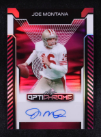 Joe Montana 2025 Leaf OptiChrome Autographs Prismatic Pink #BAJM2 #3/8 at PristineAuction.com