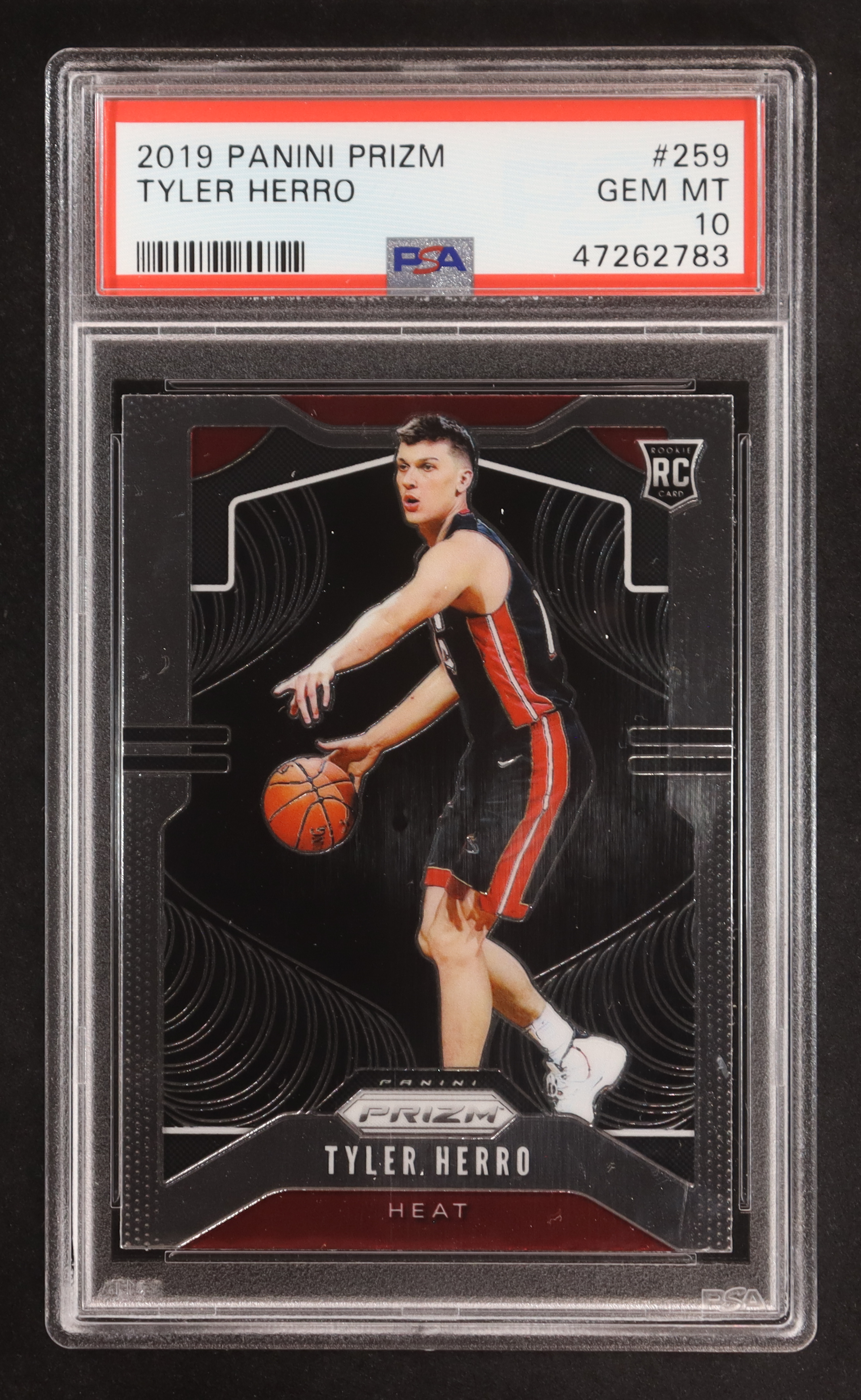 Tyler Herro 2019-20 Panini Prizm #259 RC (PSA 10) at PristineAuction.com Tyler Herro 2019-20 Panini Prizm #259 RC (PSA 10) at PristineAuction.com