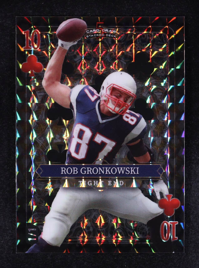 Rob Gronkowski 2024 Wild Card 5 Card Draw Stacked Deck Ten Of Clubs Black Mosaic #SDPC-RGN #1/1 at PristineAuction.com Rob Gronkowski 2024 Wild Card 5 Card Draw Stacked Deck Ten Of Clubs Black Mosaic #SDPC-RGN #1/1 at PristineAuction.com