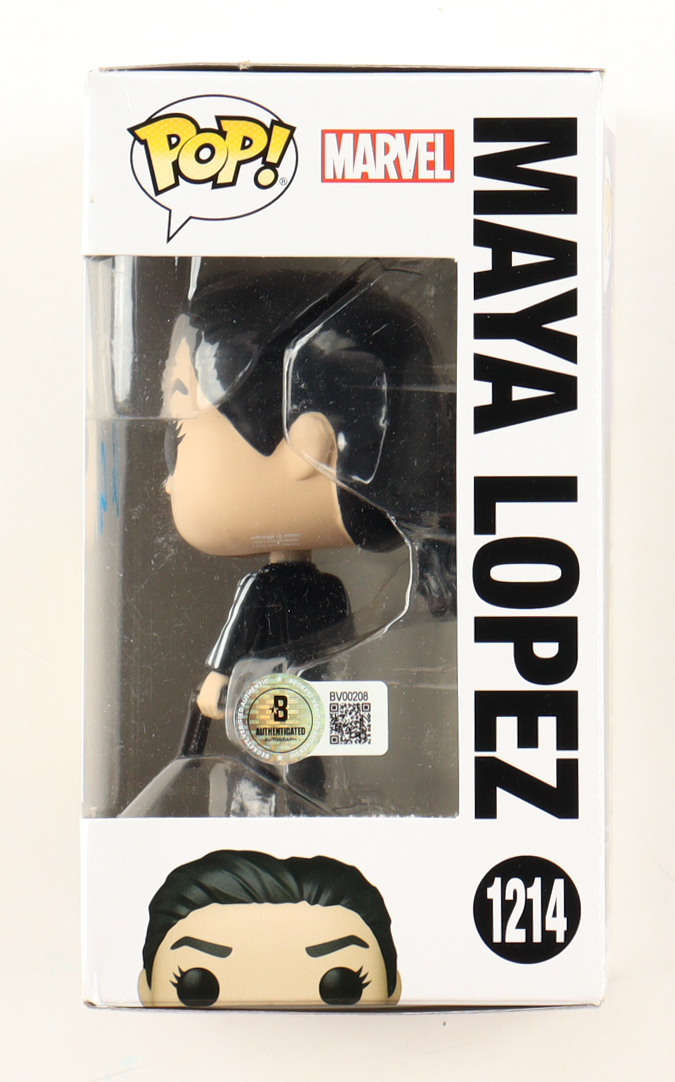 Alaqua Cox Signed "Hawkeye" #1214 Maya Lopez Bobble-Head Funko Pop! Vinyl Figure (Beckett) at PristineAuction.com Alaqua Cox Signed "Hawkeye" #1214 Maya Lopez Bobble-Head Funko Pop! Vinyl Figure (Beckett) at PristineAuction.com