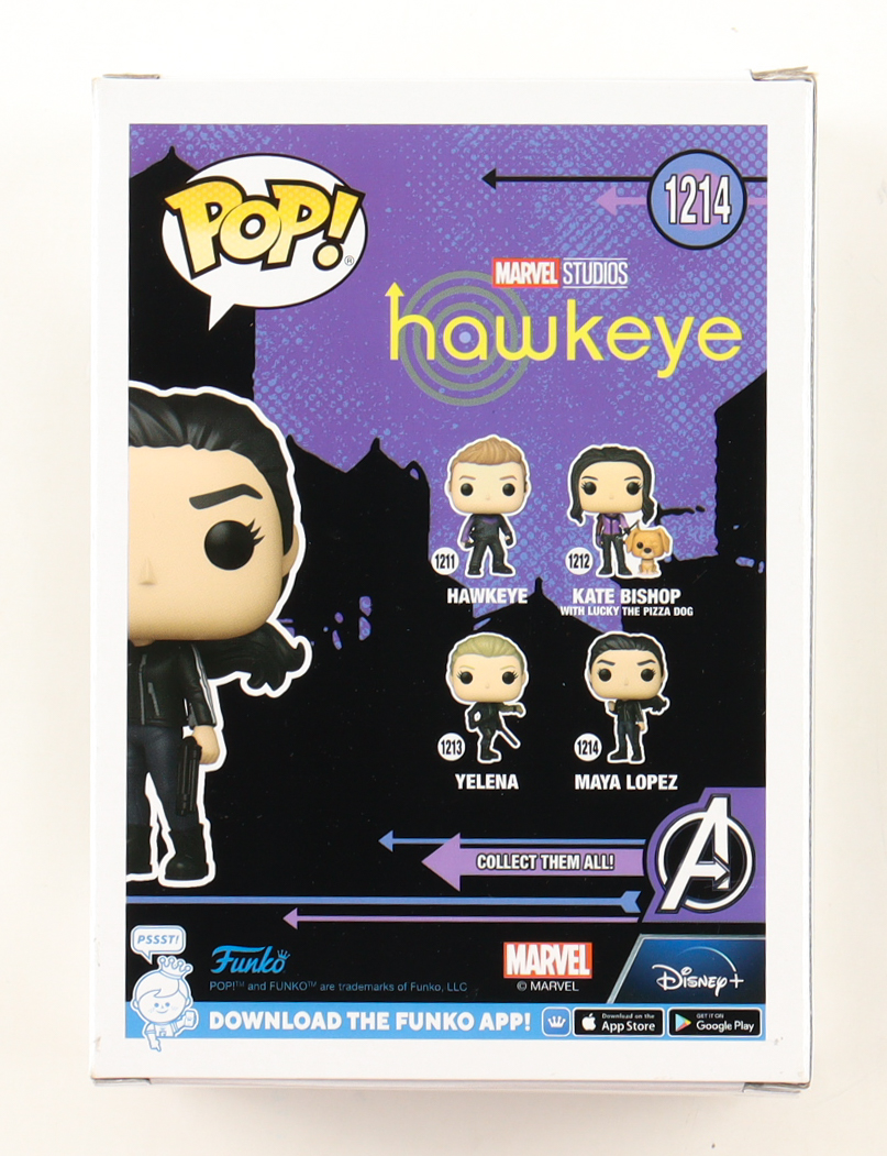 Alaqua Cox Signed "Hawkeye" #1214 Maya Lopez Bobble-Head Funko Pop! Vinyl Figure (Beckett) at PristineAuction.com Alaqua Cox Signed "Hawkeye" #1214 Maya Lopez Bobble-Head Funko Pop! Vinyl Figure (Beckett) at PristineAuction.com