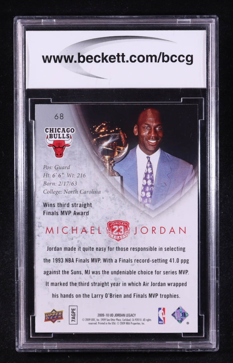 Michael Jordan 2009-10 Upper Deck MJ Legacy Collection Gold #68 (BCCG 10) at PristineAuction.com Michael Jordan 2009-10 Upper Deck MJ Legacy Collection Gold #68 (BCCG 10) at PristineAuction.com