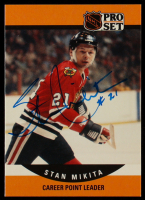 Stan Mikita Signed 1990 Pro Set Hockey #655 (JSA) at PristineAuction.com