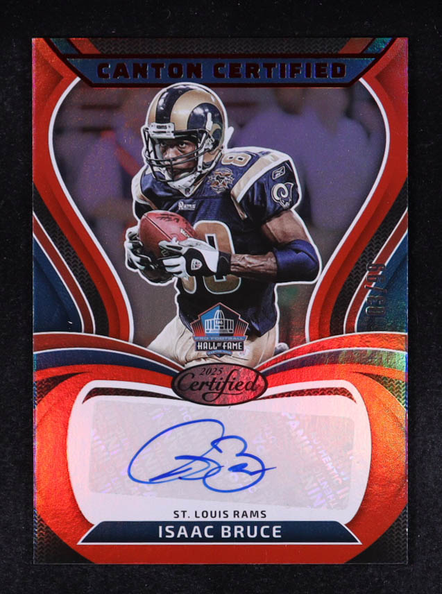 Isaac Bruce 2025 Certified Canton Certified Signatures Mirror Red #4 #03/99 at PristineAuction.com Isaac Bruce 2025 Certified Canton Certified Signatures Mirror Red #4 #03/99 at PristineAuction.com