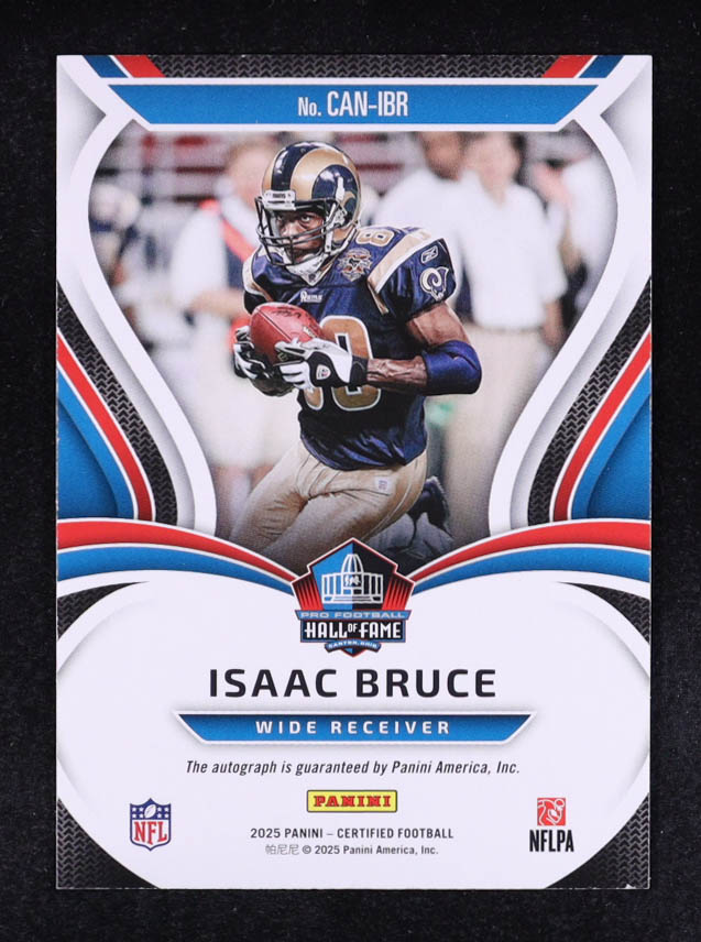 Isaac Bruce 2025 Certified Canton Certified Signatures Mirror Red #4 #03/99 at PristineAuction.com Isaac Bruce 2025 Certified Canton Certified Signatures Mirror Red #4 #03/99 at PristineAuction.com