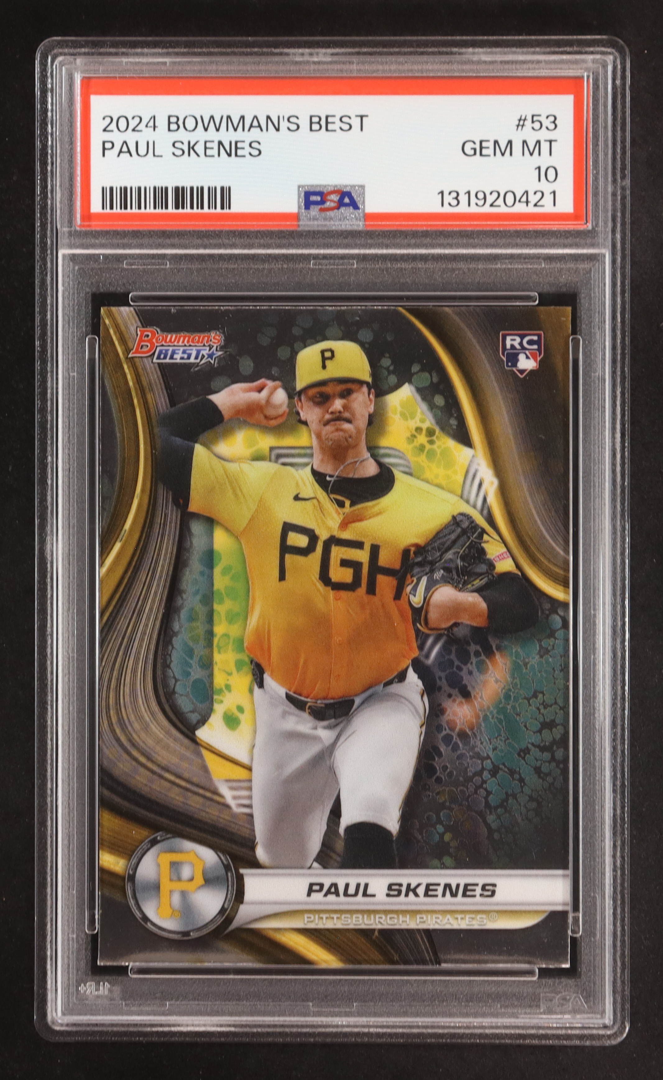 Paul Skenes 2024 Bowman's Best #53 RC (PSA 10) at PristineAuction.com Paul Skenes 2024 Bowman's Best #53 RC (PSA 10) at PristineAuction.com
