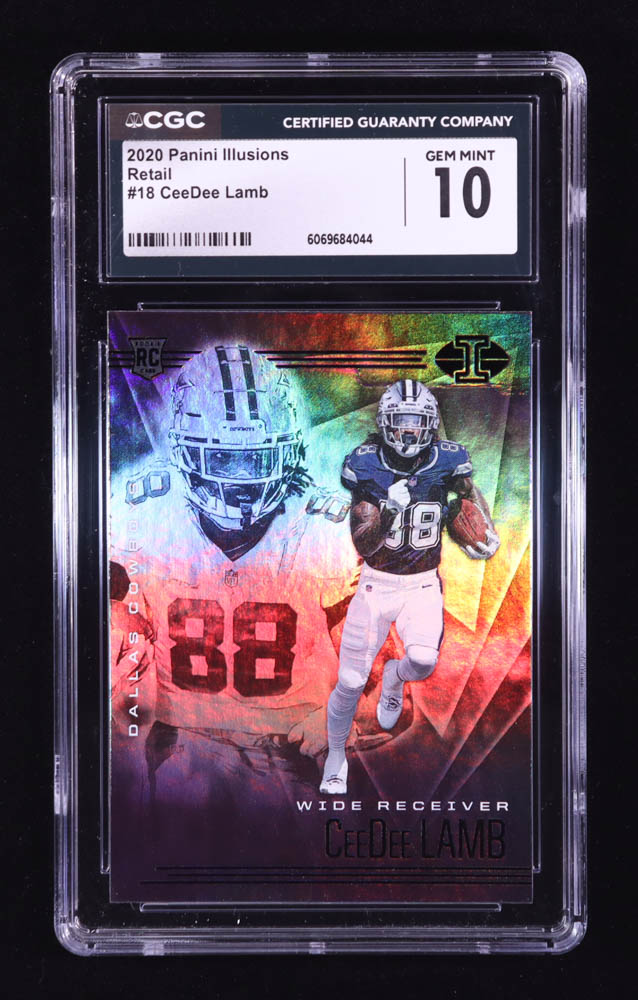 CeeDee Lamb 2020 Panini Illusions Retail #18 RC (CGC 10) at PristineAuction.com CeeDee Lamb 2020 Panini Illusions Retail #18 RC (CGC 10) at PristineAuction.com