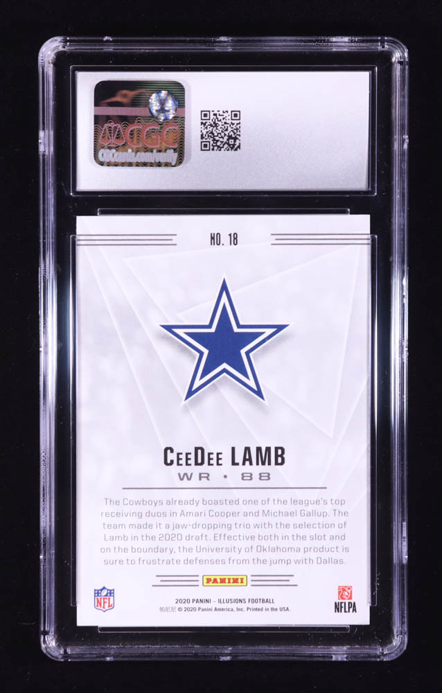 CeeDee Lamb 2020 Panini Illusions Retail #18 RC (CGC 10) at PristineAuction.com CeeDee Lamb 2020 Panini Illusions Retail #18 RC (CGC 10) at PristineAuction.com