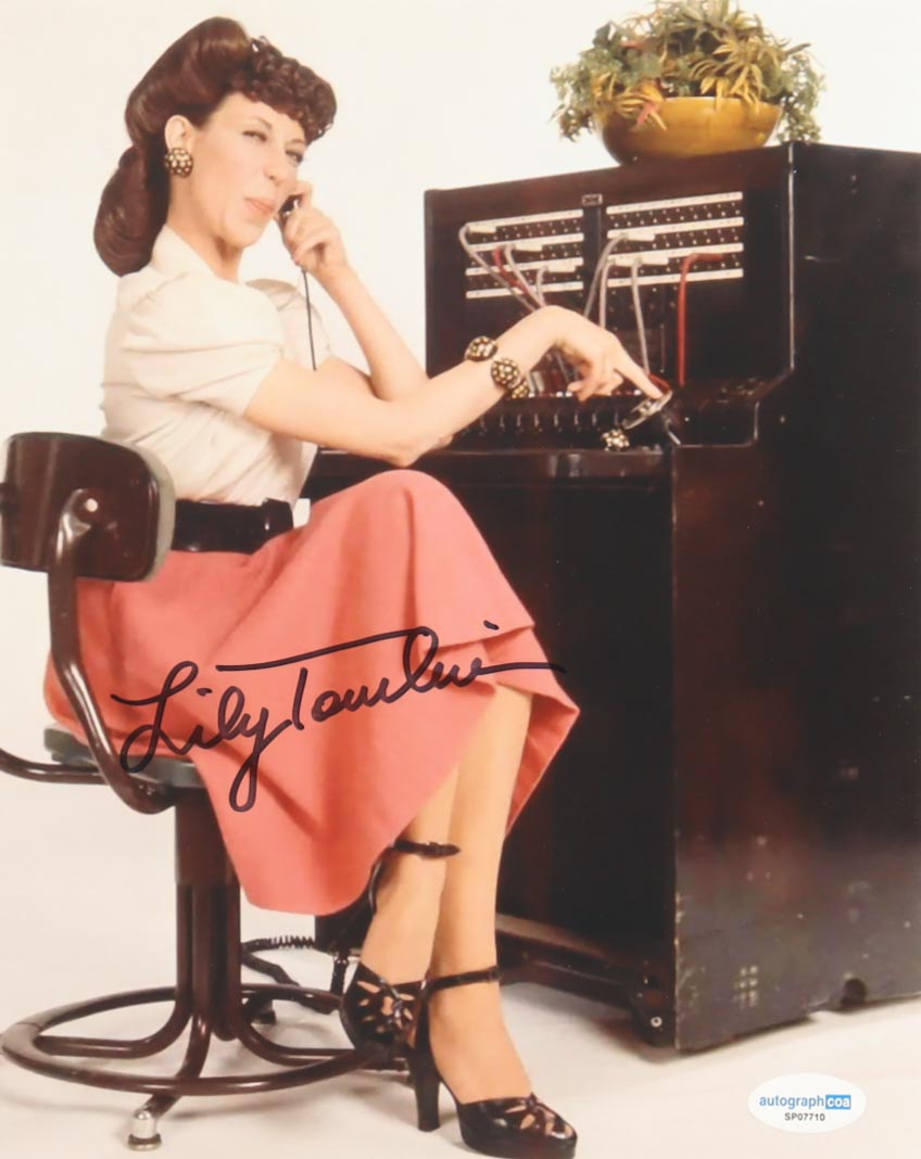 Lily Tomlin Signed "Rowan & Martin's Laugh-In" 8x10 Photo (ACOA) at PristineAuction.com Lily Tomlin Signed "Rowan & Martin's Laugh-In" 8x10 Photo (ACOA) at PristineAuction.com