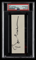 Bill Clinton Signed 2x5 Cut (PSA) at PristineAuction.com