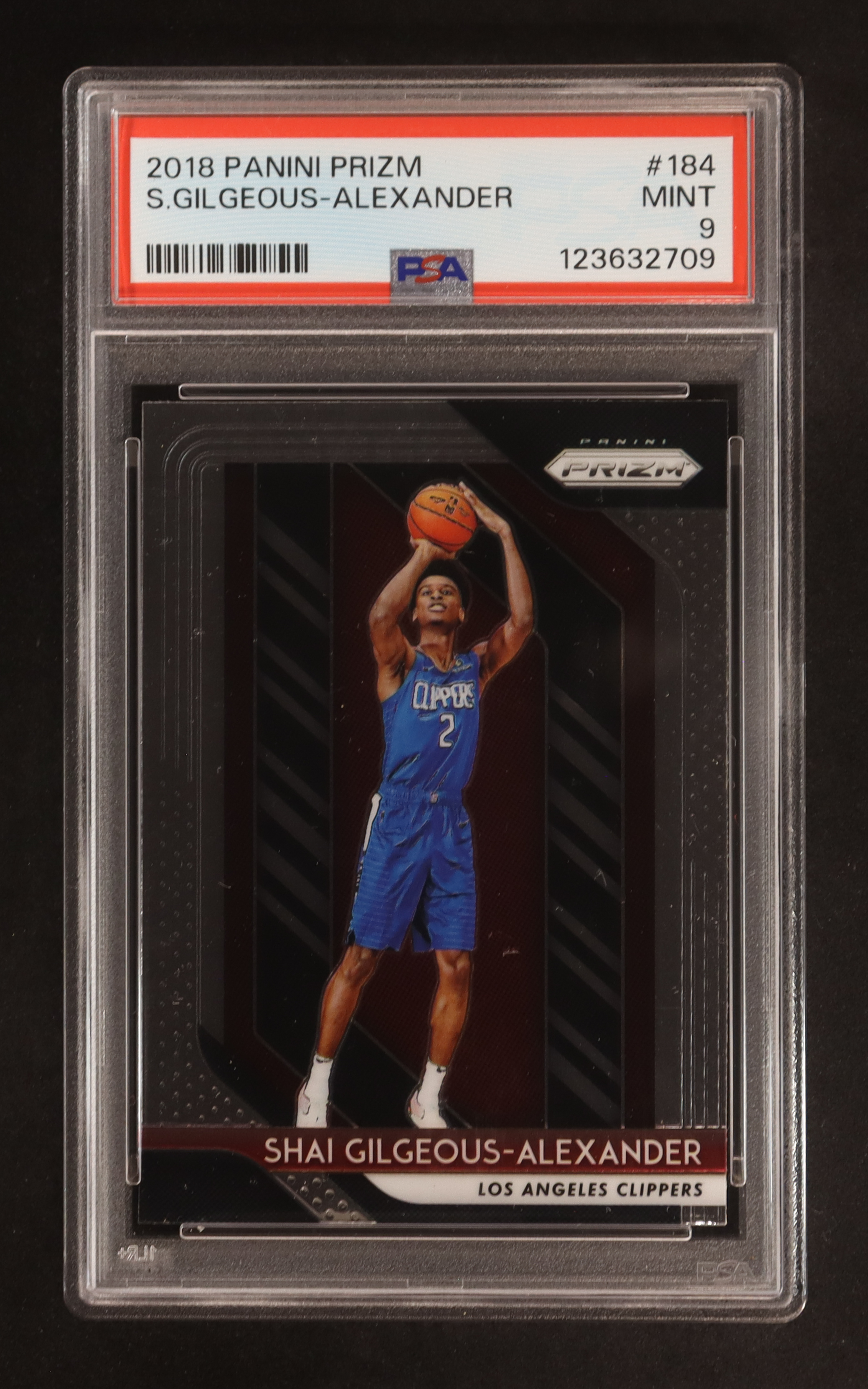 Shai Gilgeous-Alexander 2018-19 Panini Prizm #184 RC (PSA 9) at PristineAuction.com Shai Gilgeous-Alexander 2018-19 Panini Prizm #184 RC (PSA 9) at PristineAuction.com