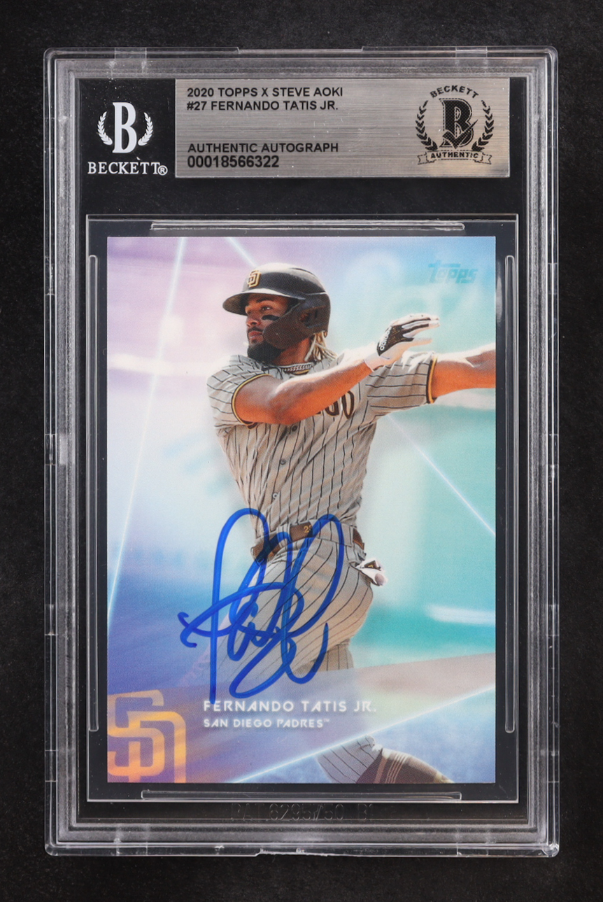 Fernando Tatis Jr. Signed 2020 Topps x Steve Aoki #27 (BGS) at PristineAuction.com Fernando Tatis Jr. Signed 2020 Topps x Steve Aoki #27 (BGS) at PristineAuction.com