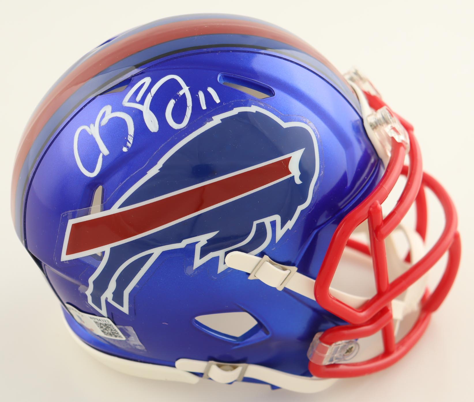 Cole Beasley Signed Bills Flash Alternate Speed Mini Helmet (Beckett) at PristineAuction.com Cole Beasley Signed Bills Flash Alternate Speed Mini Helmet (Beckett) at PristineAuction.com