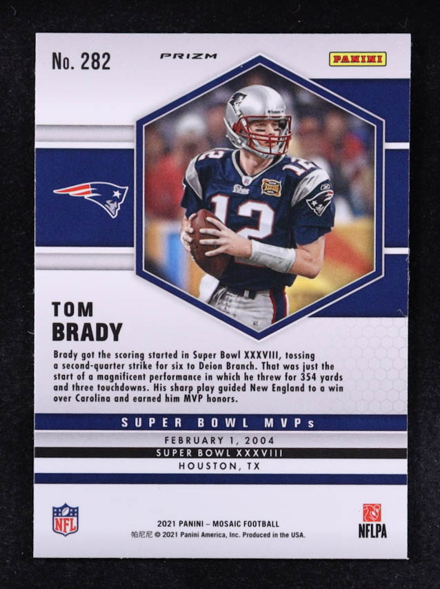 Tom Brady 2021 Panini Mosaic Mosaic #282 MVP at PristineAuction.com Tom Brady 2021 Panini Mosaic Mosaic #282 MVP at PristineAuction.com